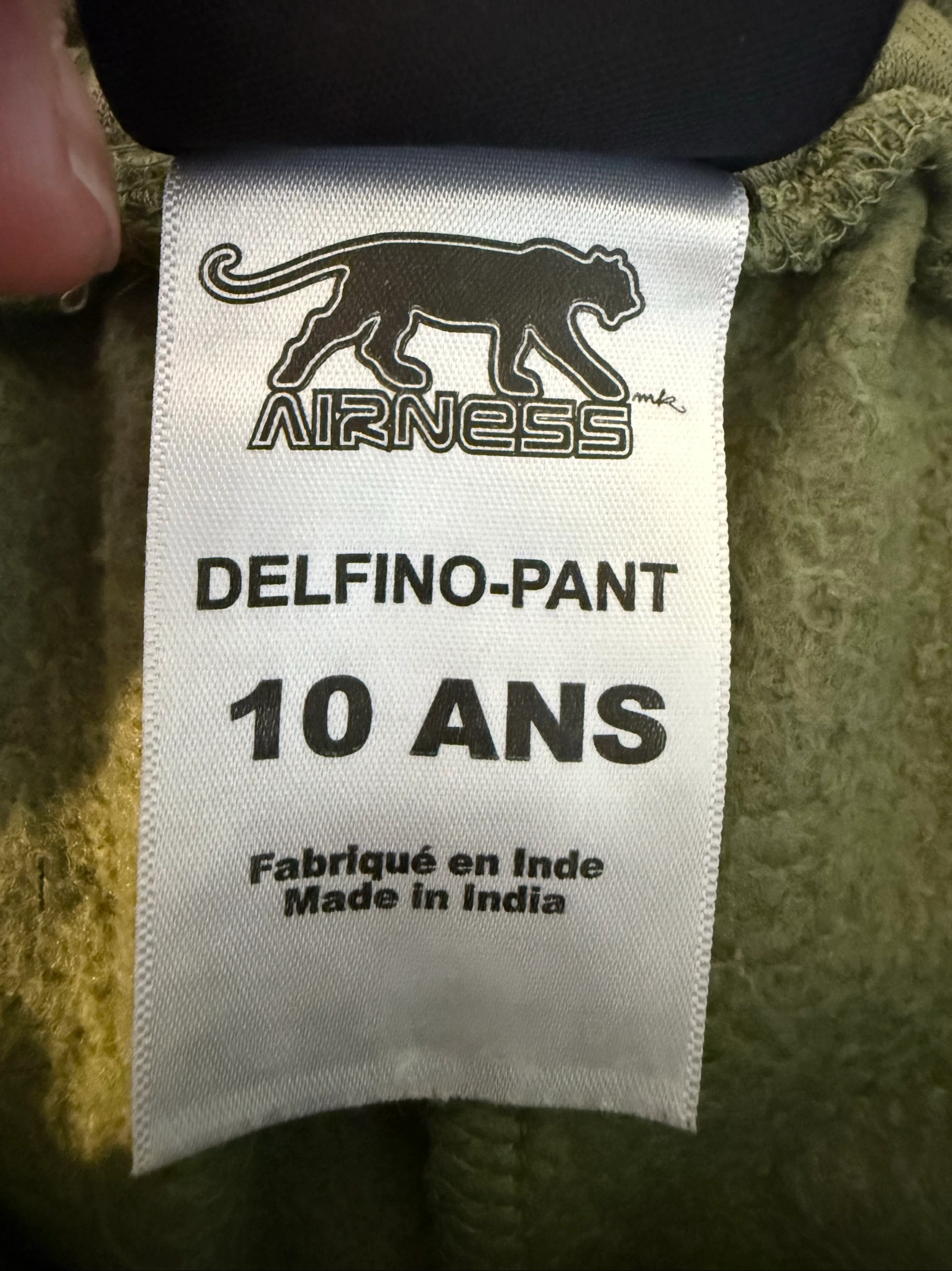 Pantalón jogging infantil Airness caqui – 10 años – Estado casi nuevo – photo 7